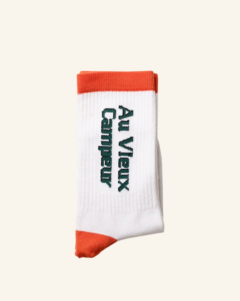 Chaussettes AVC - Blanc Orange & Vert