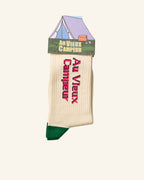 Chaussettes AVC - Ecru Vert & Rose