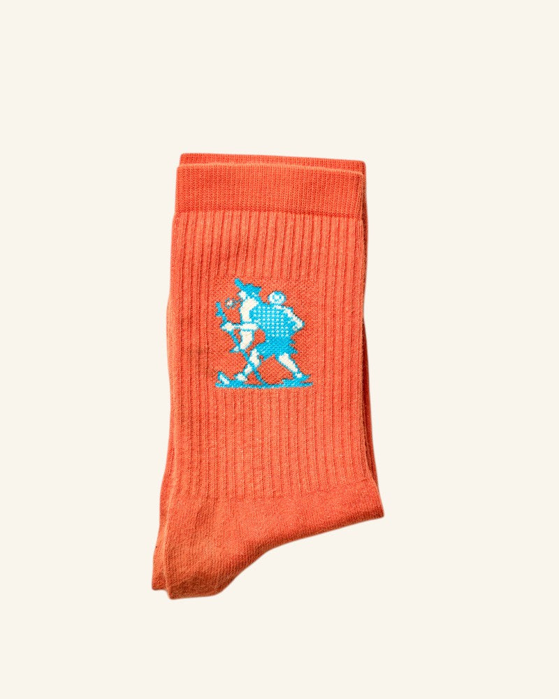 Chaussettes Marcheur - Orange & Bleu