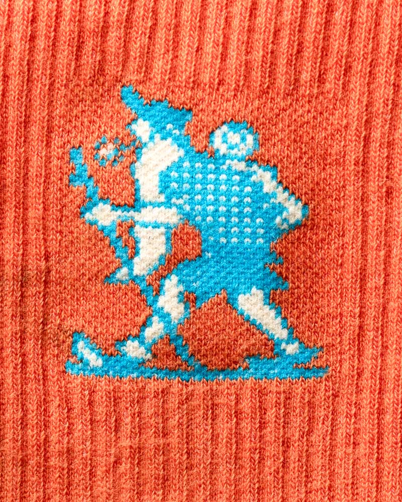 Chaussettes Marcheur - Orange & Bleu