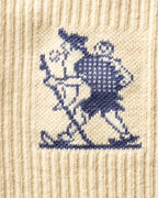 Chaussettes Marcheur - Ecru Bleu & Violet