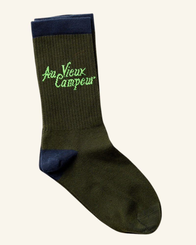 Chaussettes AVC Vintage - Kaki Bleu & Vert