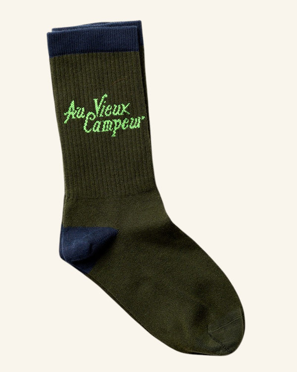 Chaussettes AVC Vintage - Kaki Bleu & Vert