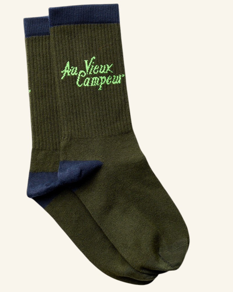 Chaussettes AVC Vintage - Kaki Bleu & Vert