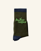 Chaussettes AVC Vintage - Kaki Bleu & Vert