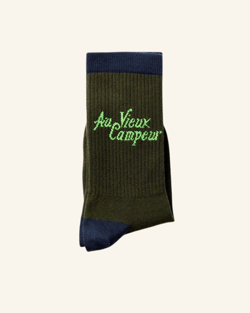 Chaussettes AVC Vintage - Kaki Bleu & Vert