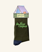Chaussettes AVC Vintage - Kaki Bleu & Vert