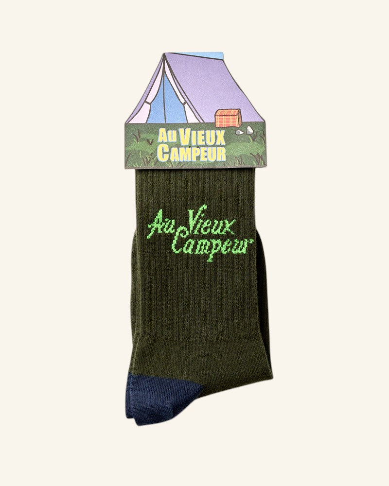 Chaussettes AVC Vintage - Kaki Bleu & Vert
