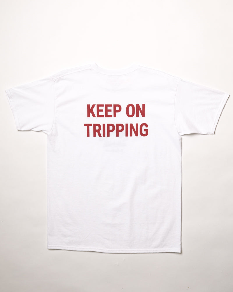 Au Vieux Campeur x Tripping with Phil - T-Shirt Keep On Tripping - Blanc
