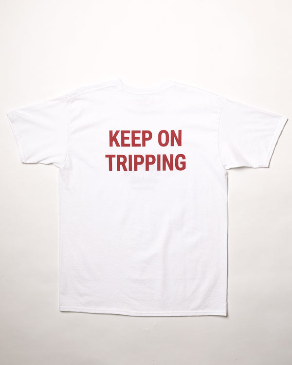 Au Vieux Campeur x Tripping with Phil - T-Shirt Keep On Tripping - Blanc